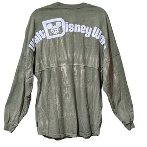 Walt Disney World tie dye sage green oversized spirit jersey white logo L